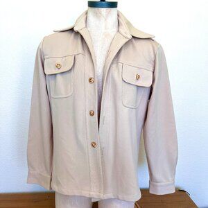 70's Kings Road Mens Leisure Jacket - Sears The Mens Shop - Size Large - Cream
